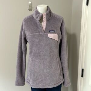 Patagonia Re Tool Snap T Pullover Jacket Womens Purple Polartec Outdoor Sz M